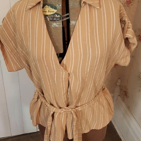 I. Madeline surplice belted top - Picture 1 of 7